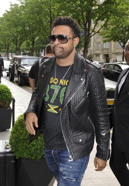 Singer Shaggy arrives at the Hotel in Paris.