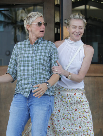 Ellen DeGeneres and Portia de Rossi after dinner date in West Hollywood
