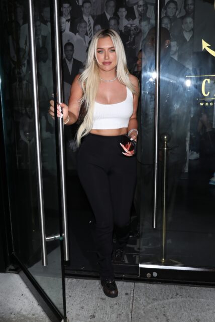 Kylie Jenner's best friend Stassie Karanikolaou is seen leaving Catch LA restaurant in West Hollywood. 15 Nov 2019 Pictured: Stassie Karanikolaou. Photo credit: Photographer Group/MEGA TheMegaAgency.com +1 888 505 6342 (Mega Agency TagID: MEGA551341_001.jpg) [Photo via Mega Agency]