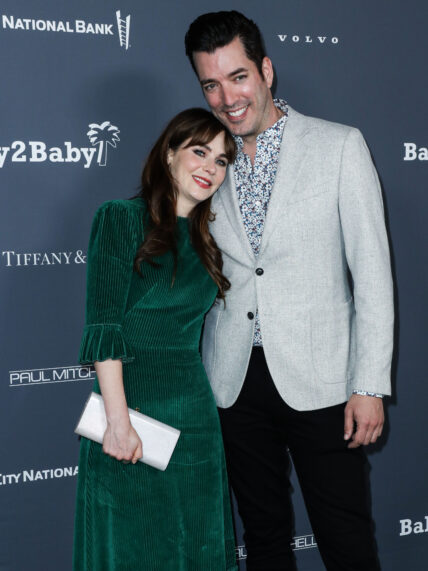 Zooey Deschanel and Jonathan Scott at the Baby2Baby 10-Year Gala 2021