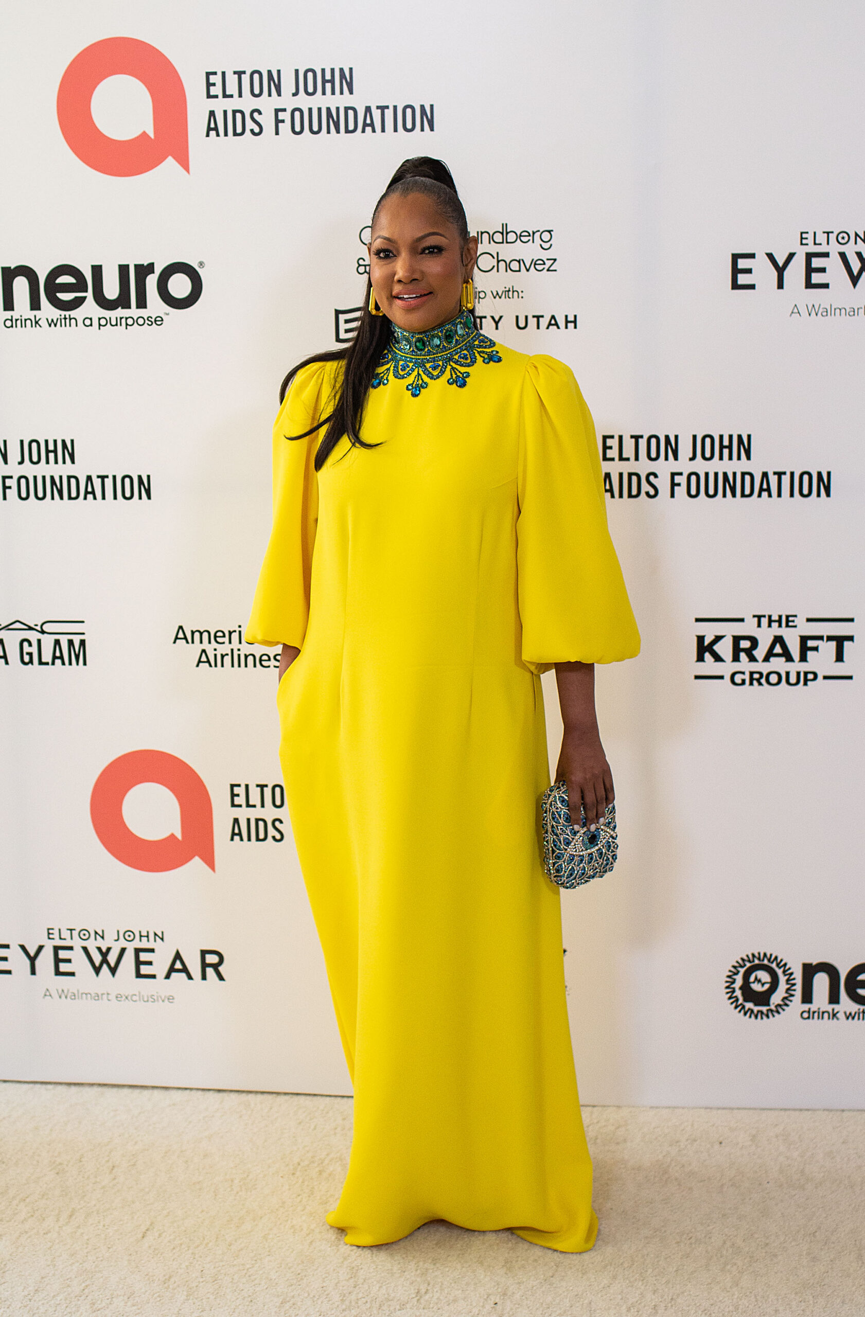 Garcelle Beauvais at the Annual Elton John AIDS Foundation Academy Viewing Party on Sunday March 27, 2022 at The City of West Hollywood Park in West Hollywood, California.