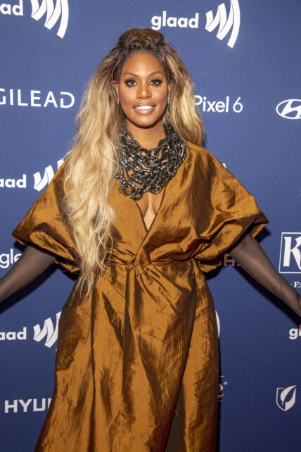 Laverne Cox attends the 33rd Annual GLAAD Media Awards at The Hilton Midtown on May 06, 2022 in New York City. 06 May 2022 Pictured: NEW YORK, NEW YORK - MAY 06: Laverne Cox attends the 33rd Annual GLAAD Media Awards at The Hilton Midtown on May 06, 2022 in New York City.