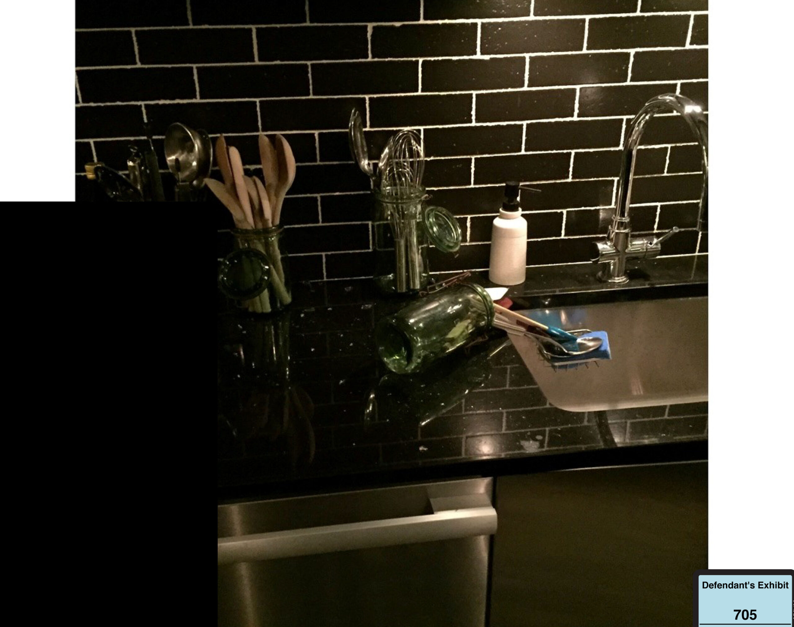 Damage allegedly caused by Johnny Depp when he used wine bottle as battering ram to trash LA home in photos from defamation trial