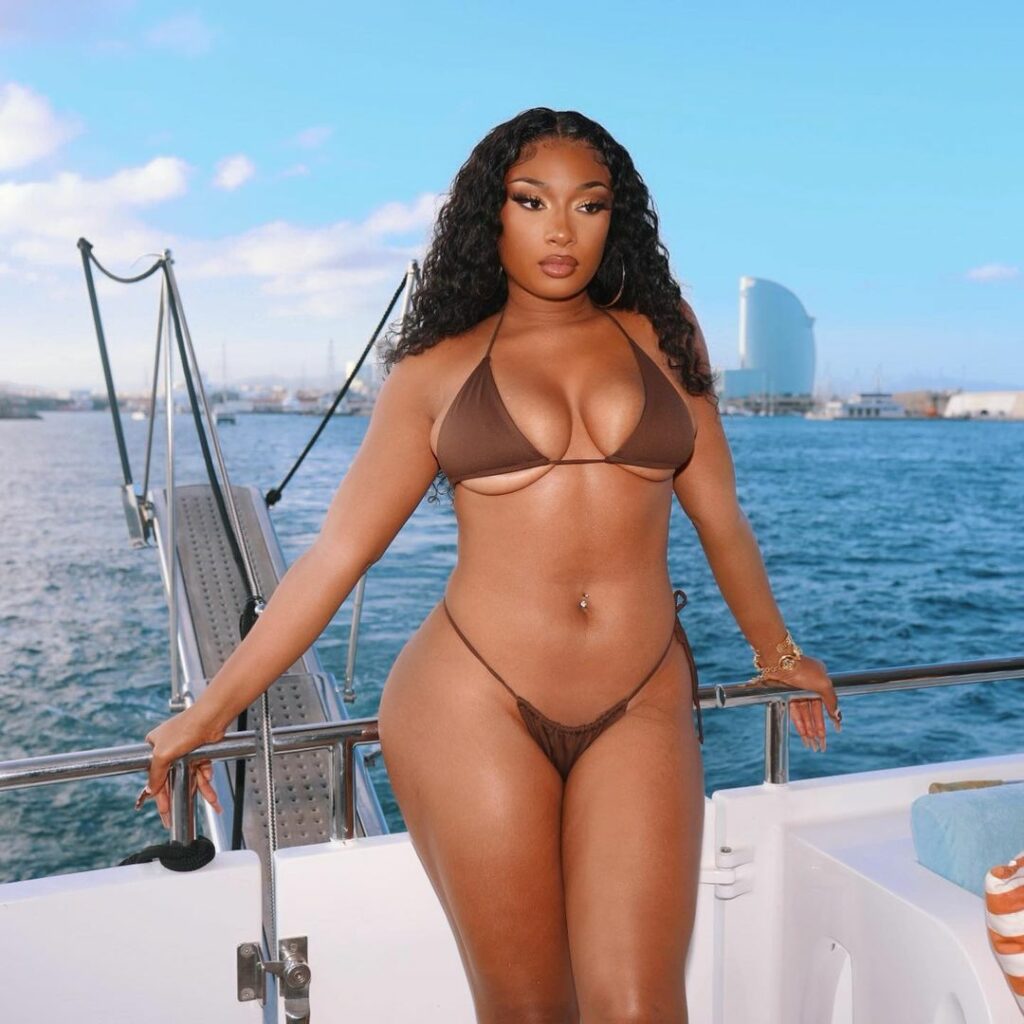 Megan Thee Stallion posing for the camera.