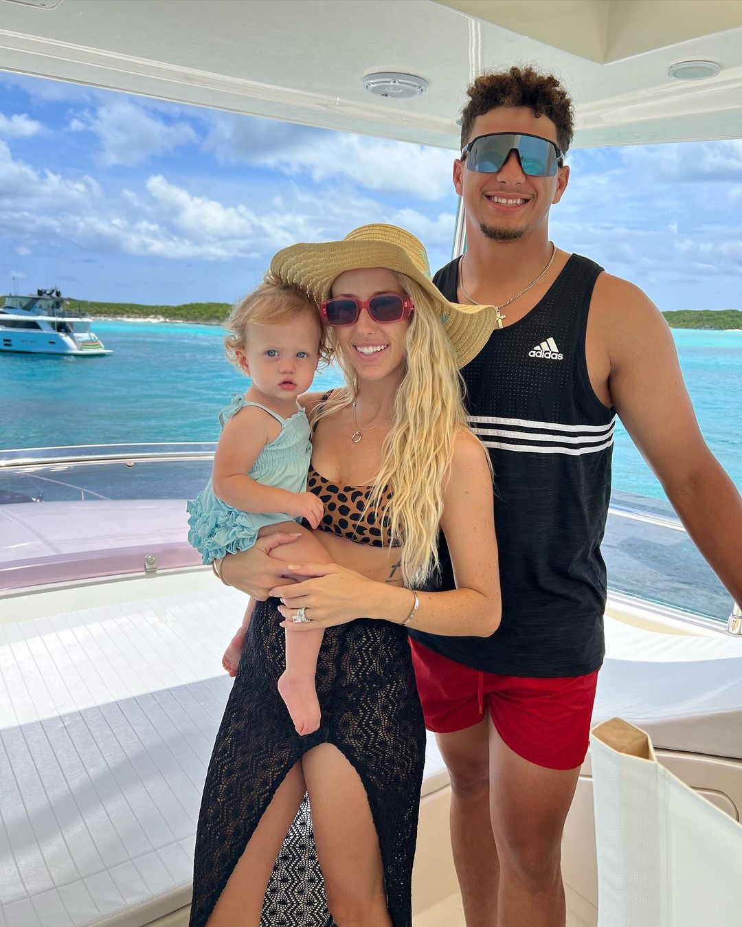 Patrick and Brittany Mahomes with daughter