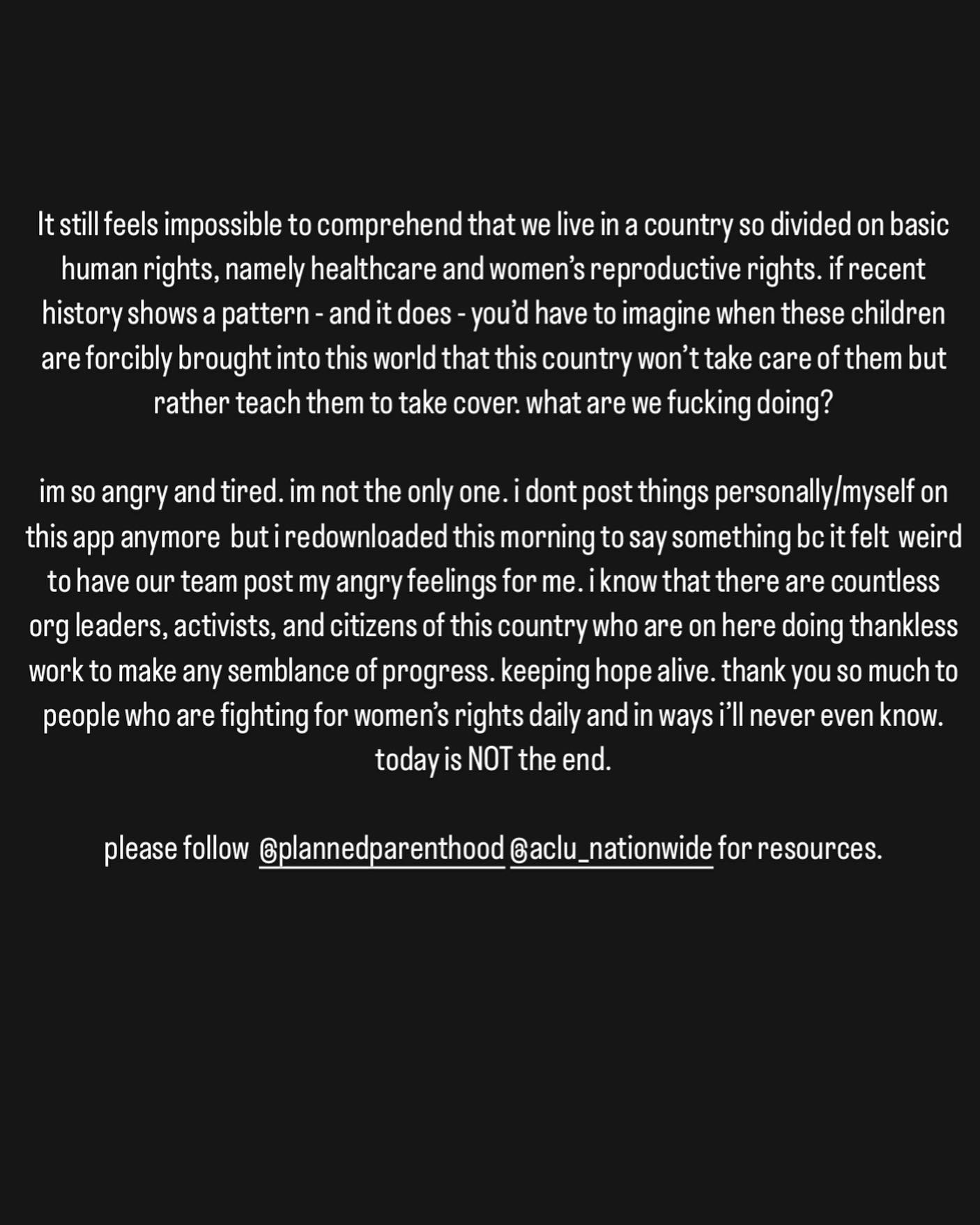 Hayley Williams comment on roe v. wade scotus decision
