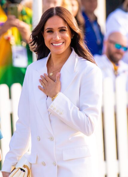 Prince Harry, Duke of Sussex and Meghan Markle, Duchess of Sussex at the 5th edition of the Invictus Games at Zuiderpark in The Hague. 17 Apr 2022 Pictured: Meghan Markle, Duchess of Sussex at the Yellow Carpet during the Invictus Games at Zuiderpark in The Hague.