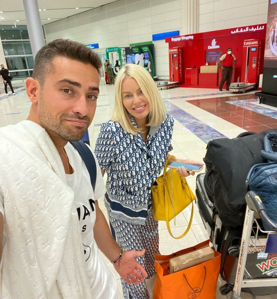 woman and man making silly faces at the camera
