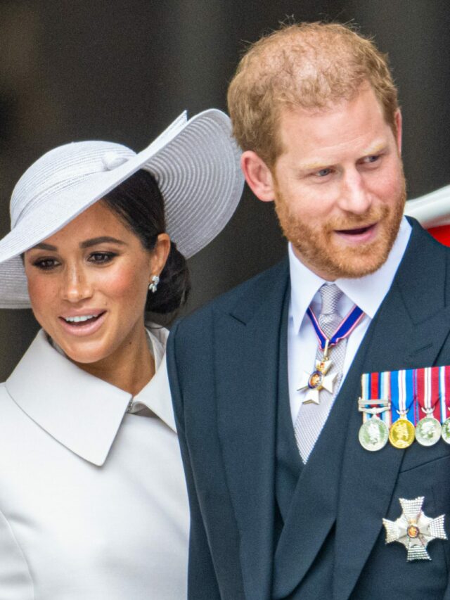 Prince Harry Duke of Sussex and Meghan Markle Duchess of Sussex attending the Service of Thanksgiving for the Queen, marking the monarch's 70 year Platinum Jubilee, at St Paul’s Cathedral in London. 03 Jun 2022
