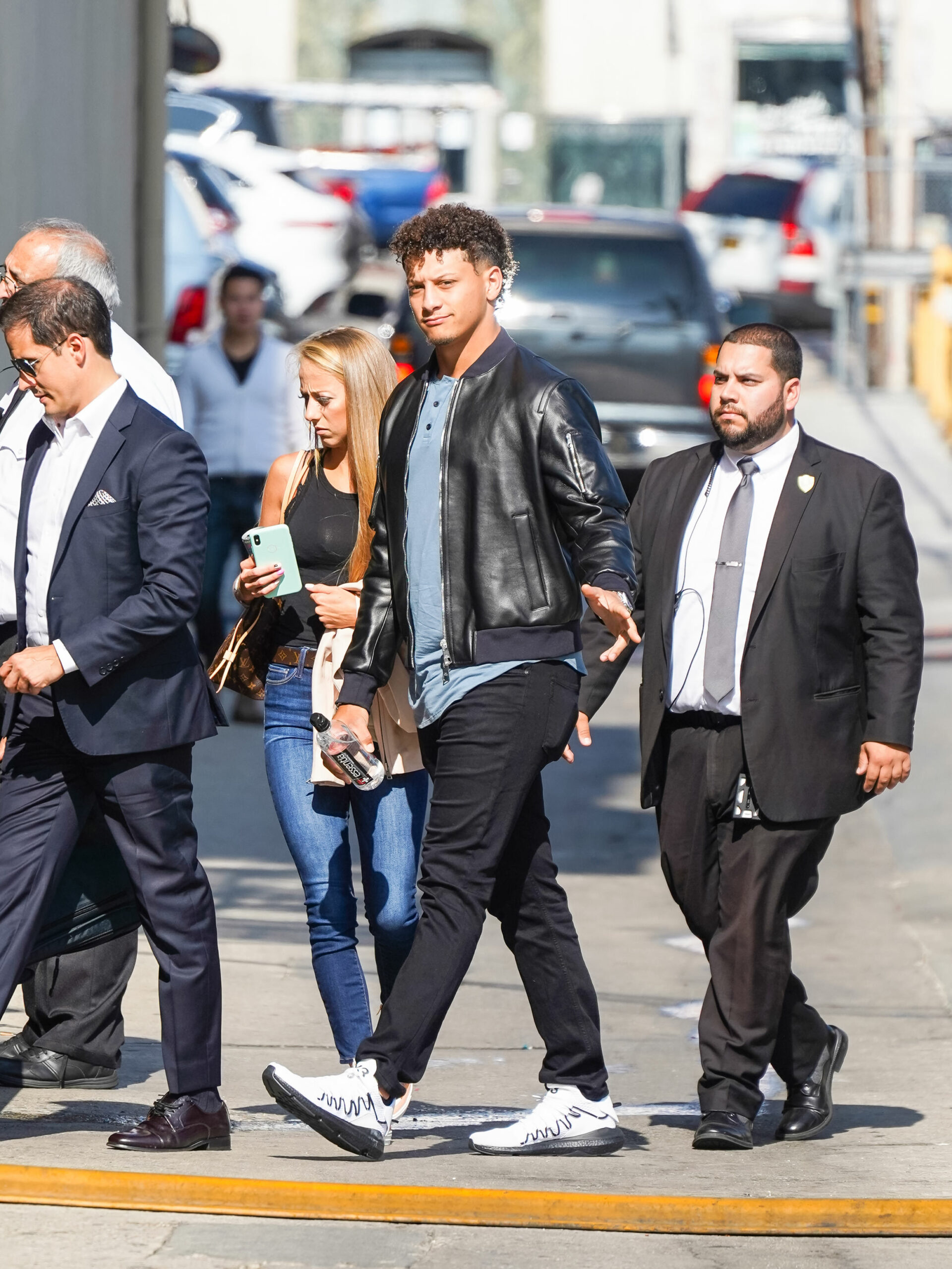 Patrick Mahomes and Tracy Morgan at Jimmy Kimmel Live