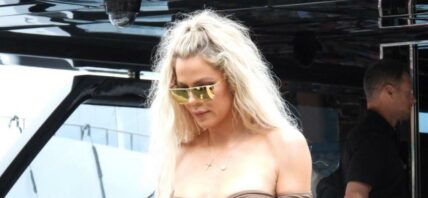 Kim Kardashian North West Khloe Kardashian Kylie Jenners getting off the boat in Portofino