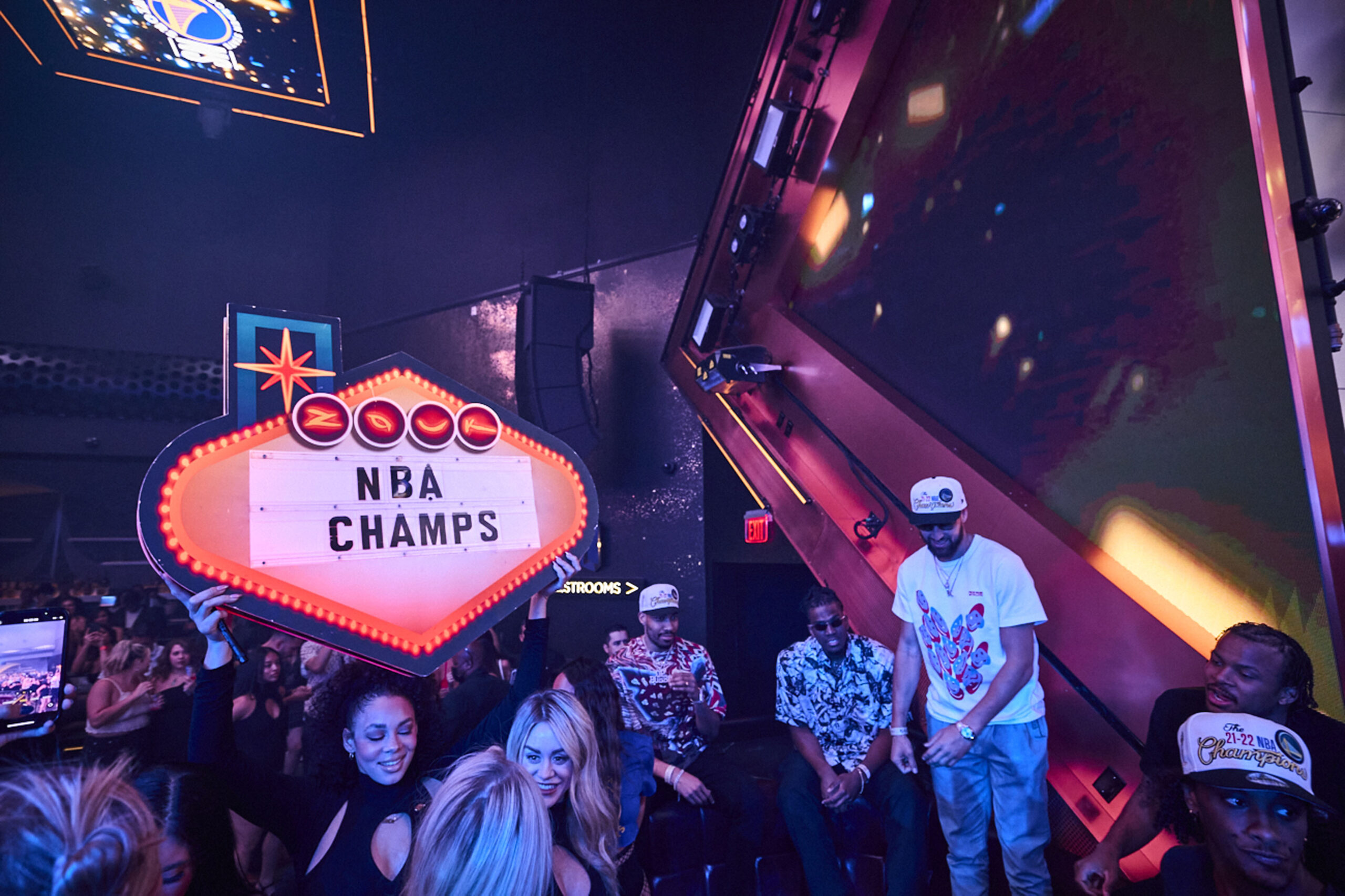 Golden State Warriors stars celebrate their NBA Championship partying with Neymar Jr at Resorts World Las Vegas
