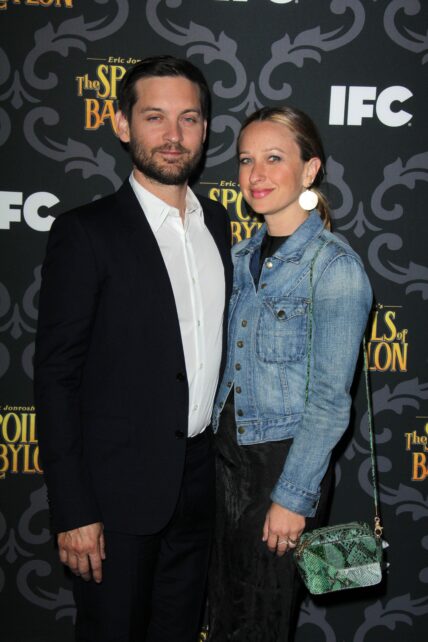 Tobey Maguire, Jennifer Meyer at "The Spoils Of Babylon" IFC Screening on January 07 2014 in Los Angeles, California.