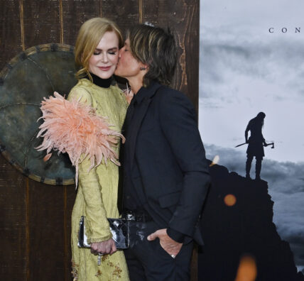 Nicole Kidman and her husband, musician Keith Urban attend the premiere of the action-filled motion picture epic "The Northman" at the TCL Chinese Theatre in the Hollywood section of Los Angeles on Monday.