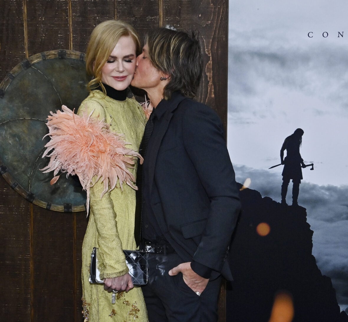 Nicole Kidman and her husband, musician Keith Urban attend the premiere of the action-filled motion picture epic "The Northman" at the TCL Chinese Theatre in the Hollywood section of Los Angeles on Monday.