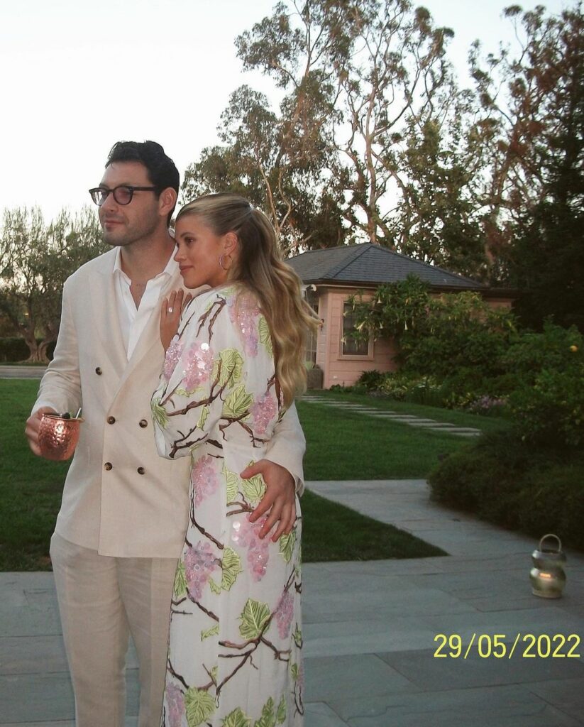 Sofia Richie and Elliott Grainge hugging.