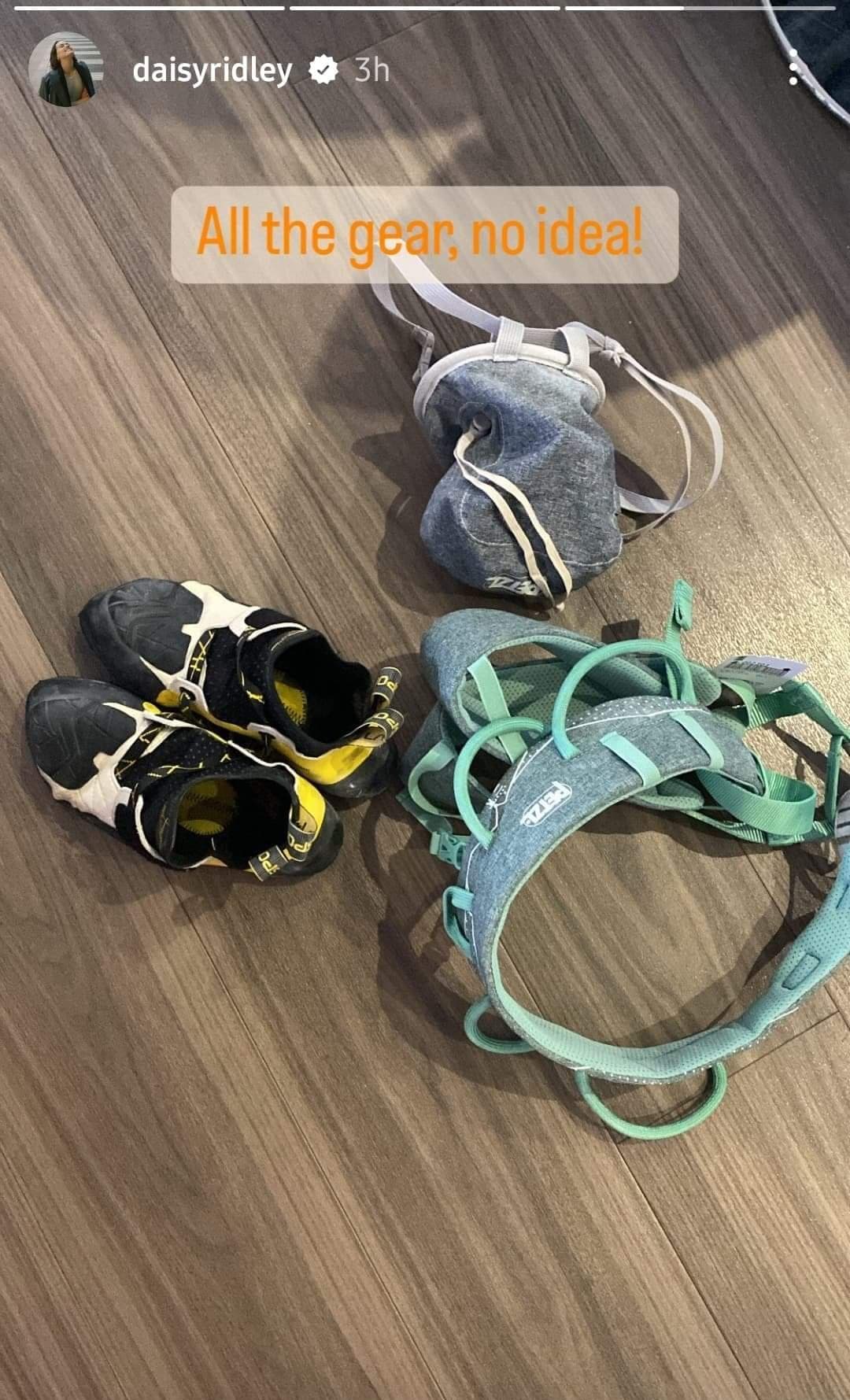 Daisy Ridley goes rock climbing