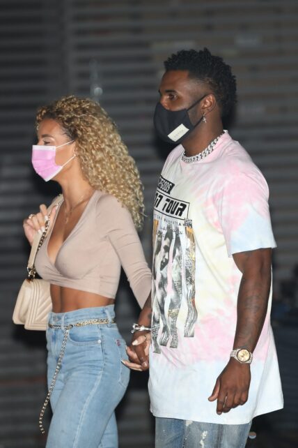 Jason Derulo and Jena Frumes show PDA after having dinner at Nobu Malibu with friends