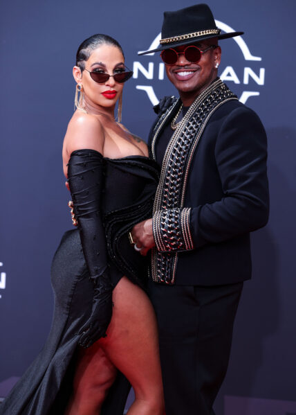 JUNE 26: BET Awards 2022 held at Microsoft Theater at L.A. Live on June 26, 2022 in Los Angeles, California, United States. 27 Jun 2022 Pictured: Crystal Smith, Ne-Yo.