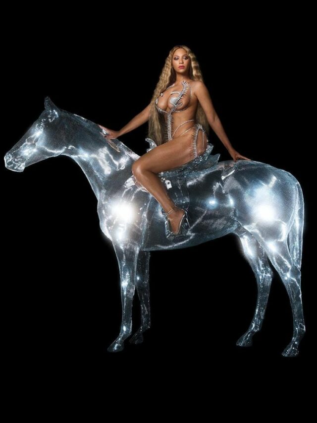 Beyoncé posing for the camera.