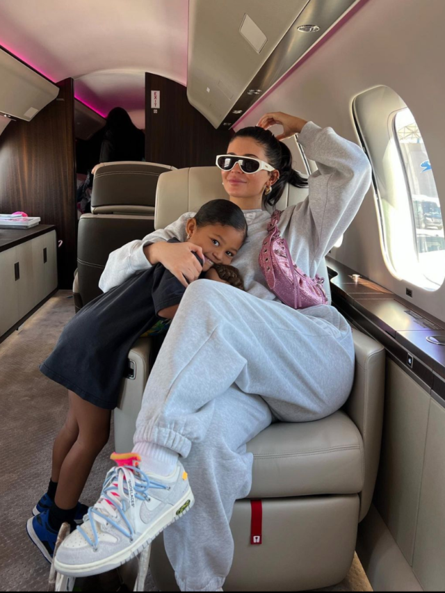 Kylie Jenner in her private jet