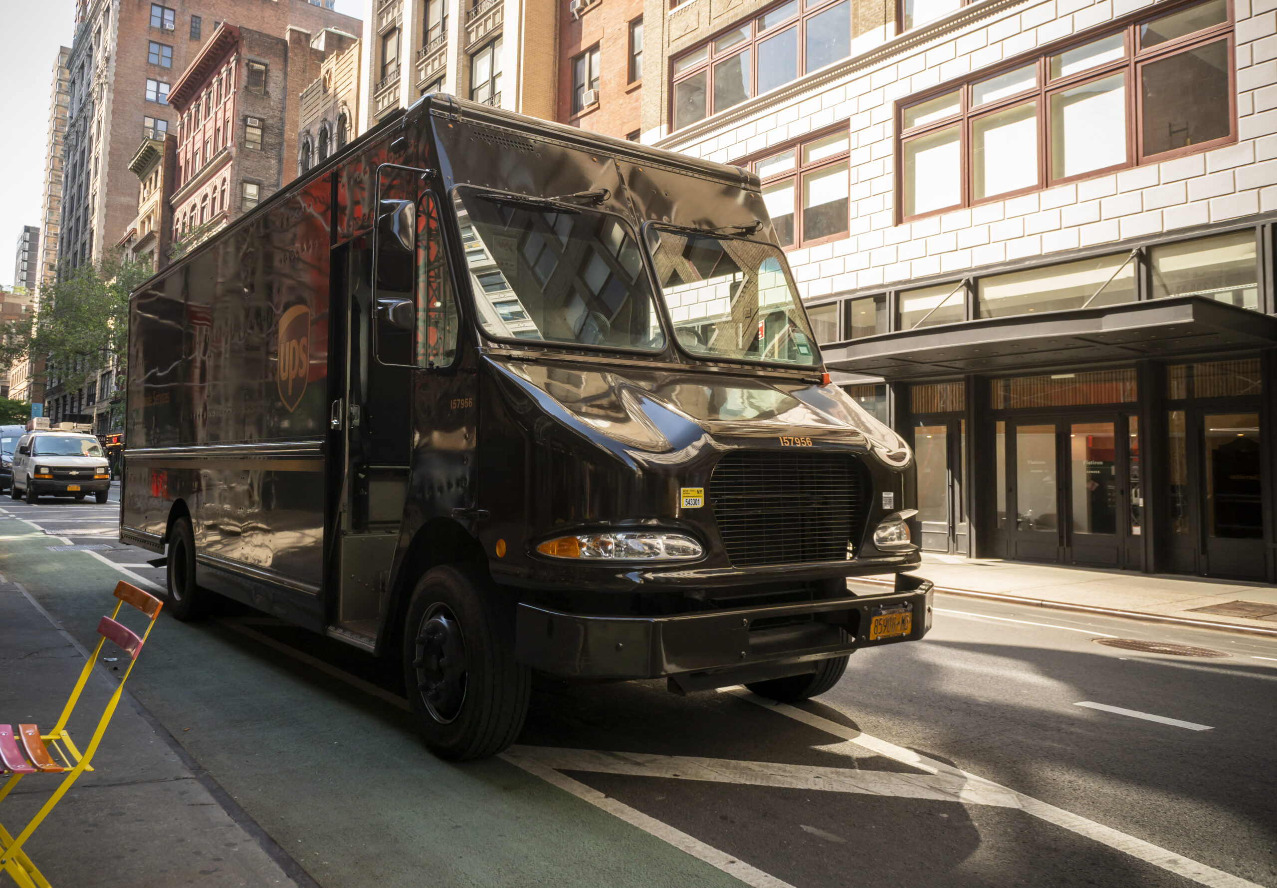 Delivery truck from UPS in the Chelsea neighborhood of New York on Wednseday, May 26, 2021. (© Richard B. Levine) Newscom/(Mega Agency TagID: lrphotos132968.jpg) [Photo via Mega Agency]