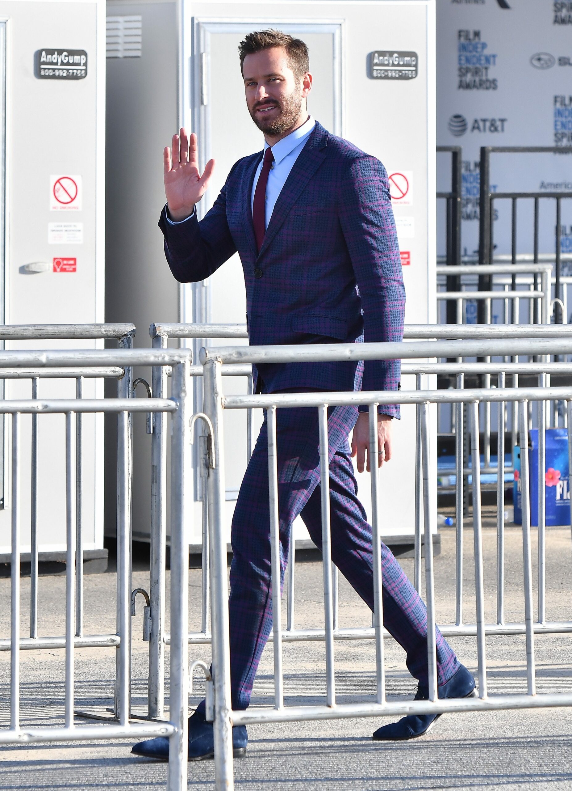 Armie Hammer waving