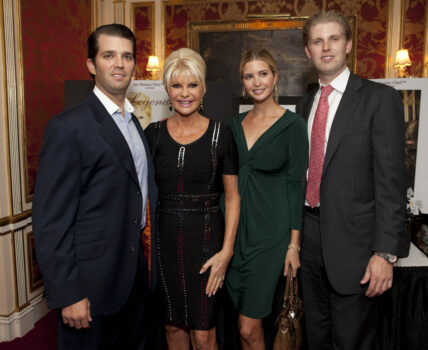 Donald Trump, Jr., Ivana Trump and Ivanka Trump and Eric TrumpIvana Living Legend Wine Collection launch at Ten East 64th Street New York City, USA
