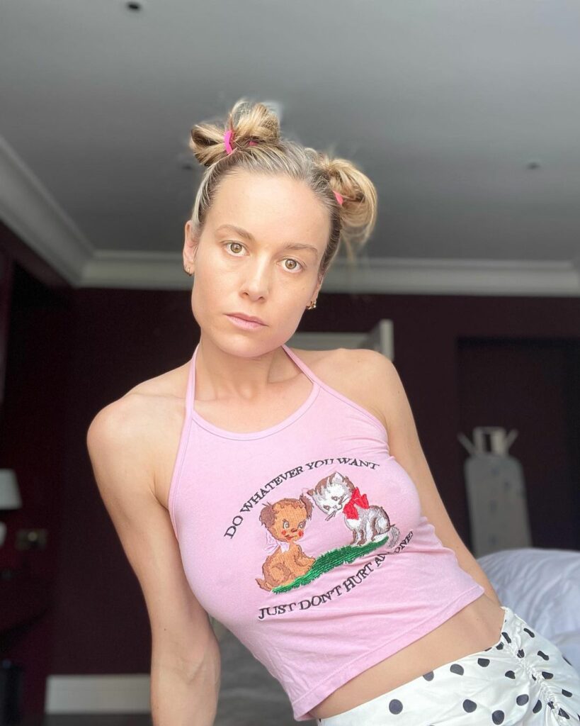 Brie Larson posing for the camera.