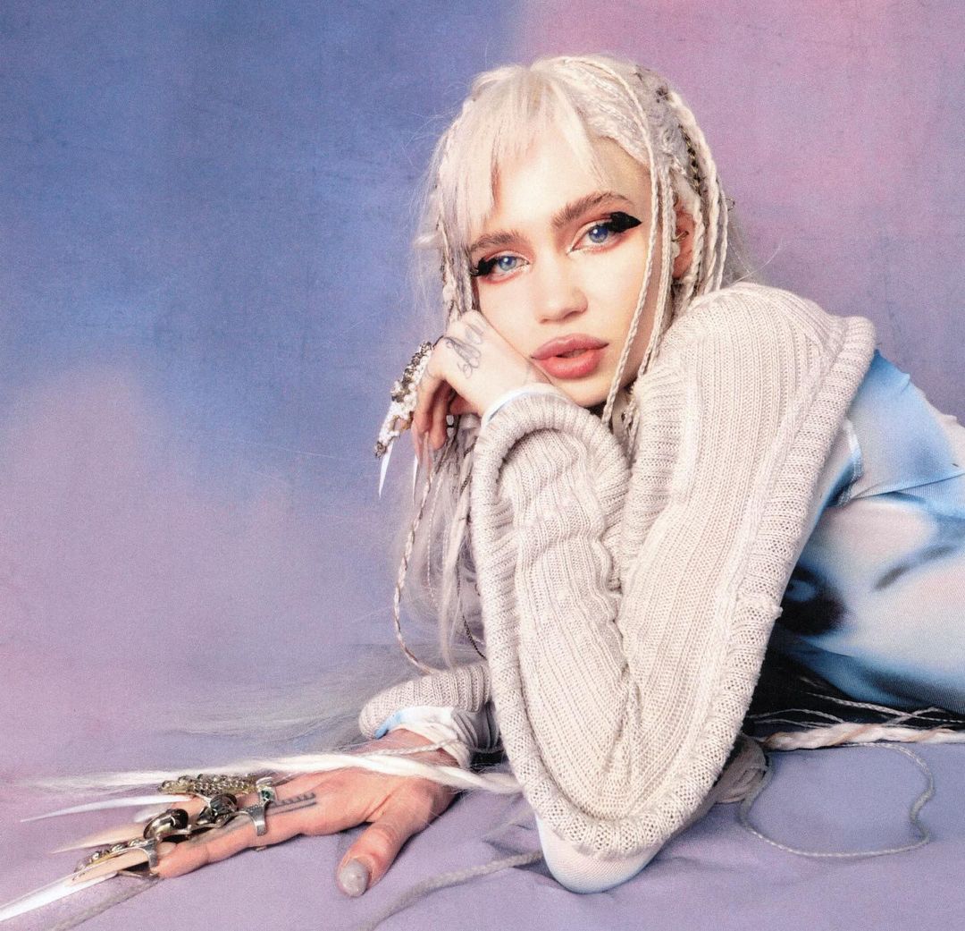 Portrait of Grimes posted on her Instagram page