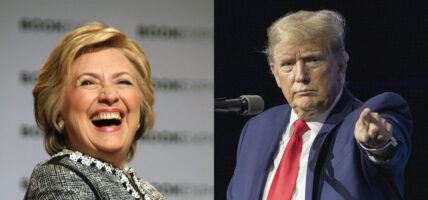 Portraits of Hilary Clinton & Donald Trump