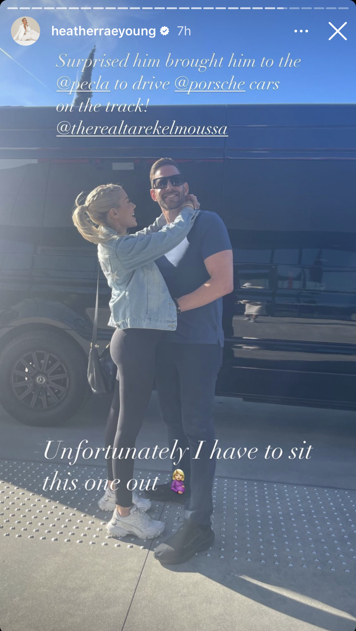 Heather Rae Young's post on her Instagram story