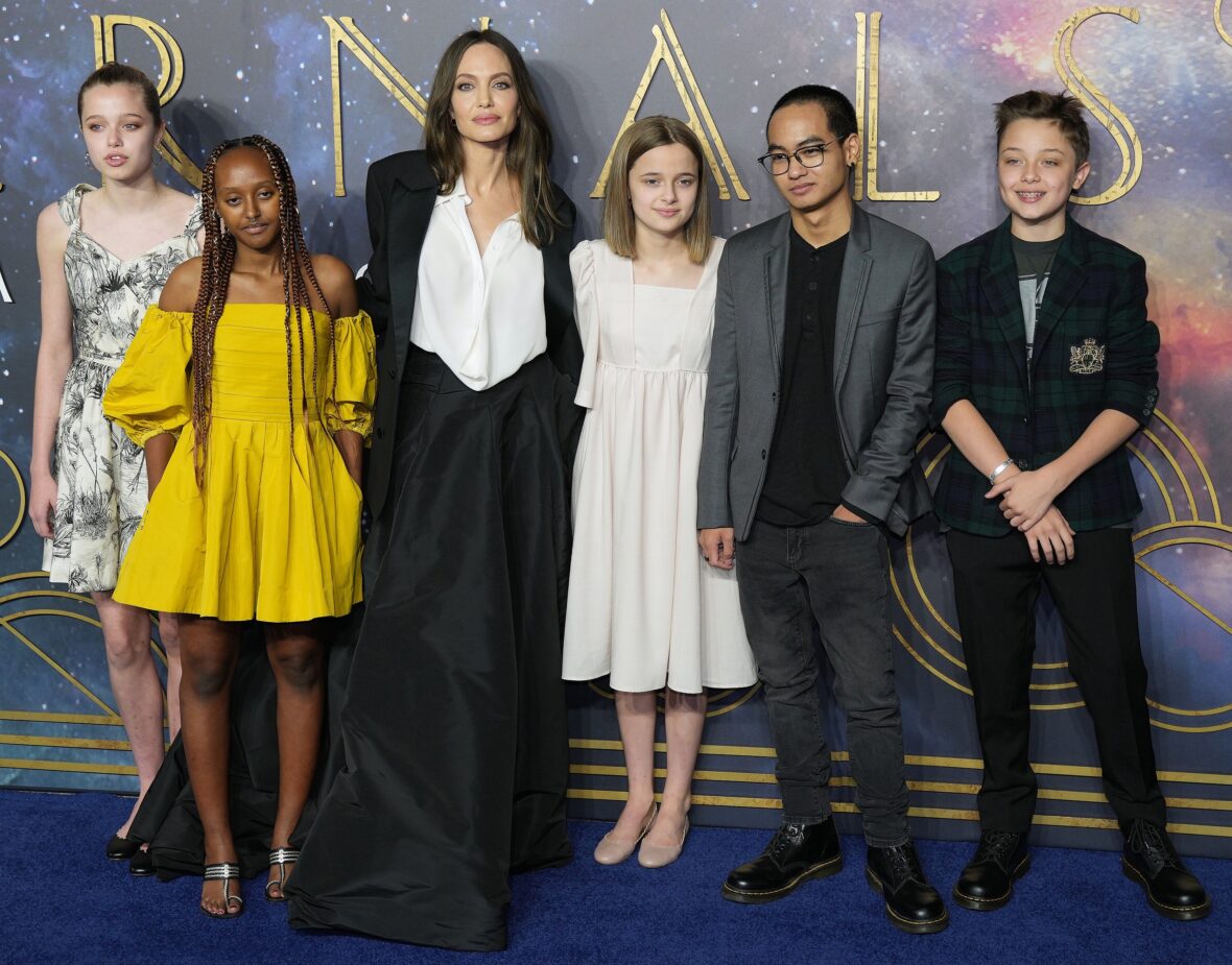 Angelina Jolie with kids