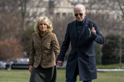 US President Joe Biden and First lady Jill Biden returns to the White House following a weekend at Camp David.