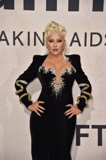 Christina Aguilera at the amfAR Gala Cannes 2022 at Hotel du Cap-Eden-Roc on May 26, 2022