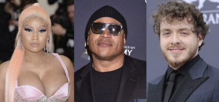 Portraits of Nicki Minaj, LL Cool J & Jack Harlow