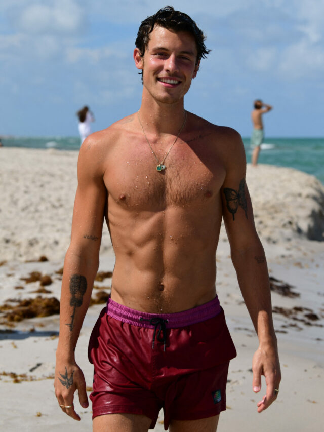 Shawn Mendes seems happy and healthy as he hits the beach with friends in Miami