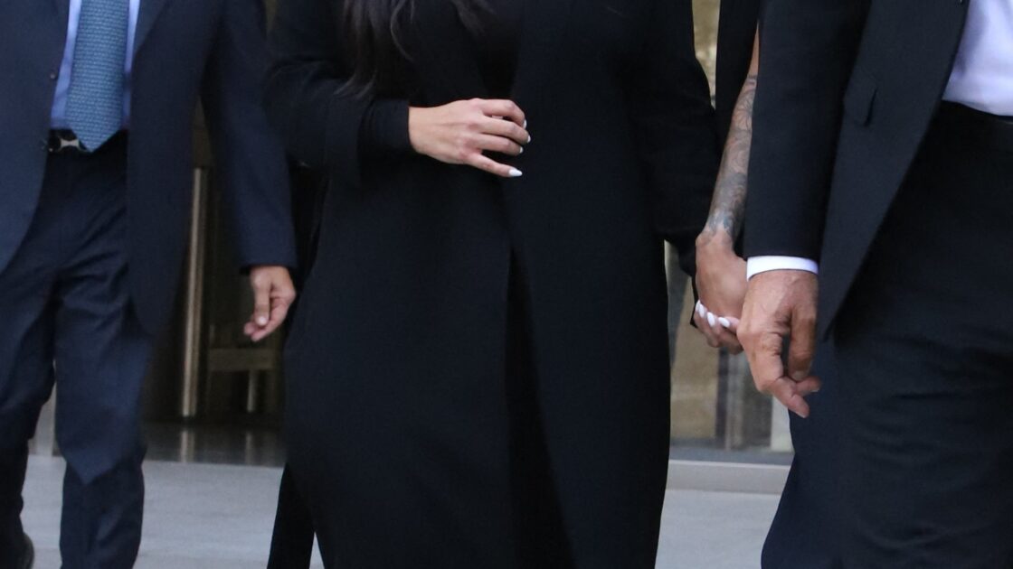 Downcast Vanessa Bryant seen leaving after giving her very emotional testimony on the stand for Kobe Bryant death photos trial