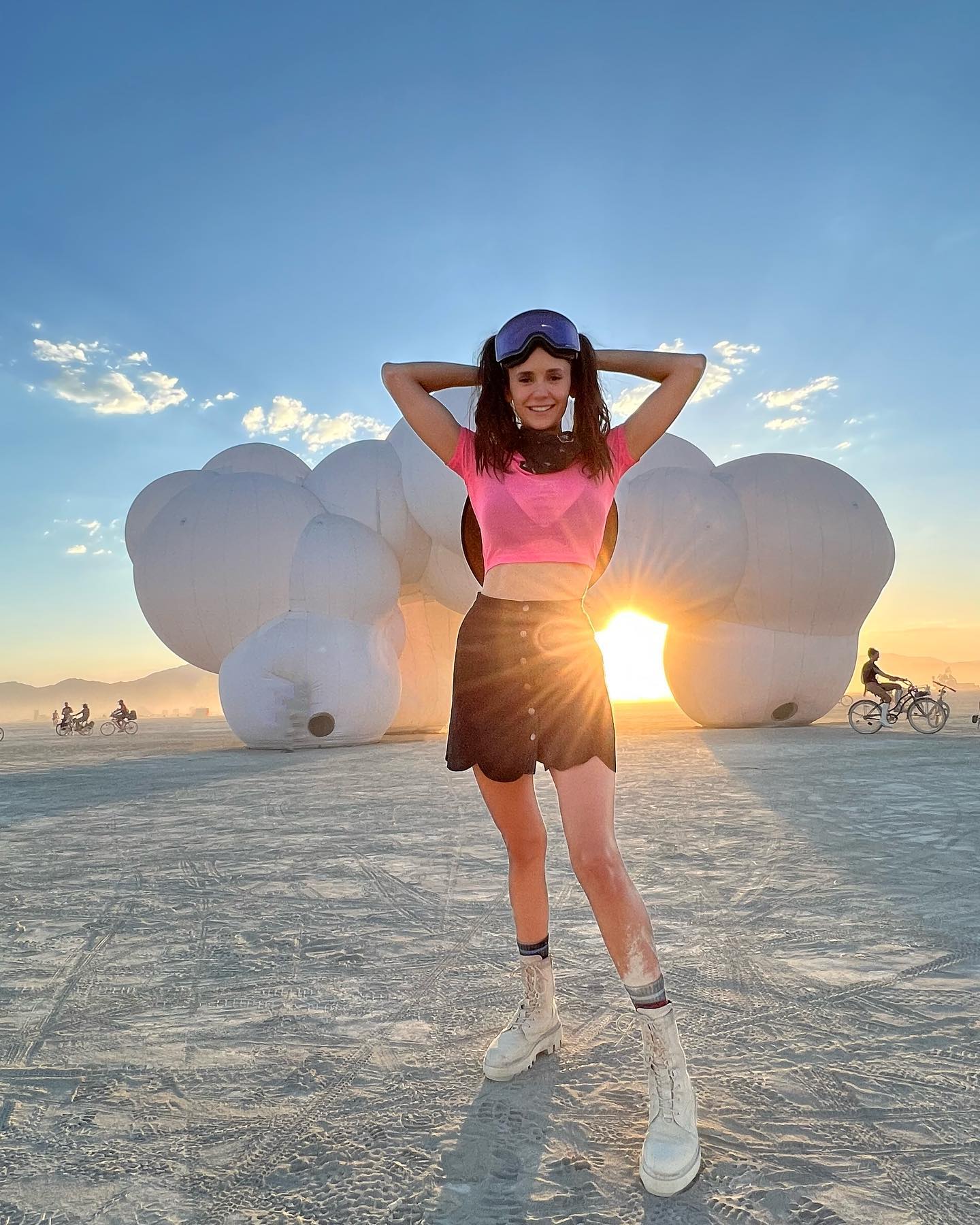 Nina Dobrev at Burning Man 2022