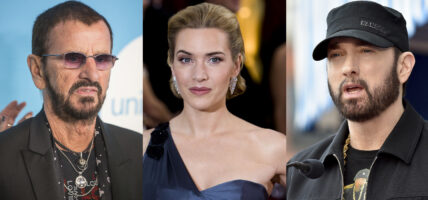 Portraits of Eminem, Kate Winslet and Ringo Starr