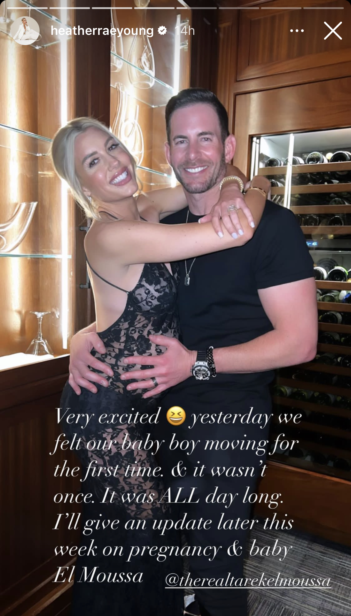 Heather Rae Young's post on her Instagram story