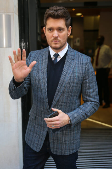 Michael Buble seen leaving BBC Radio Two Studios