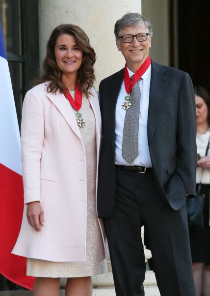 Bill Gates and Melinda Gates receive the Commander of the Legion of Honor