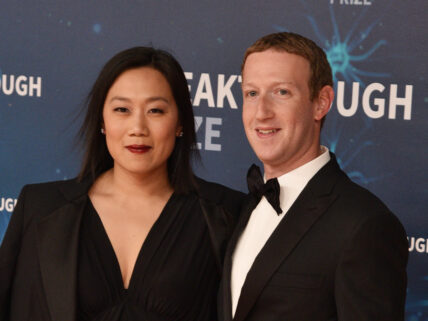 Mark Zuckerberg and Priscilla Chan at the 2020 Breakthrough Prize, Arrivals, Mountain View