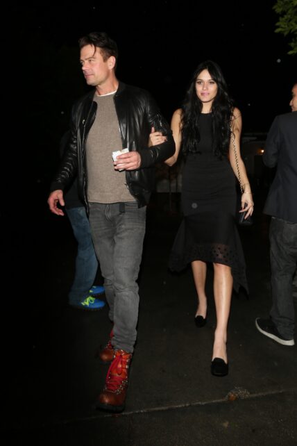 Josh Duhamel and Audra Mari leave a house party together