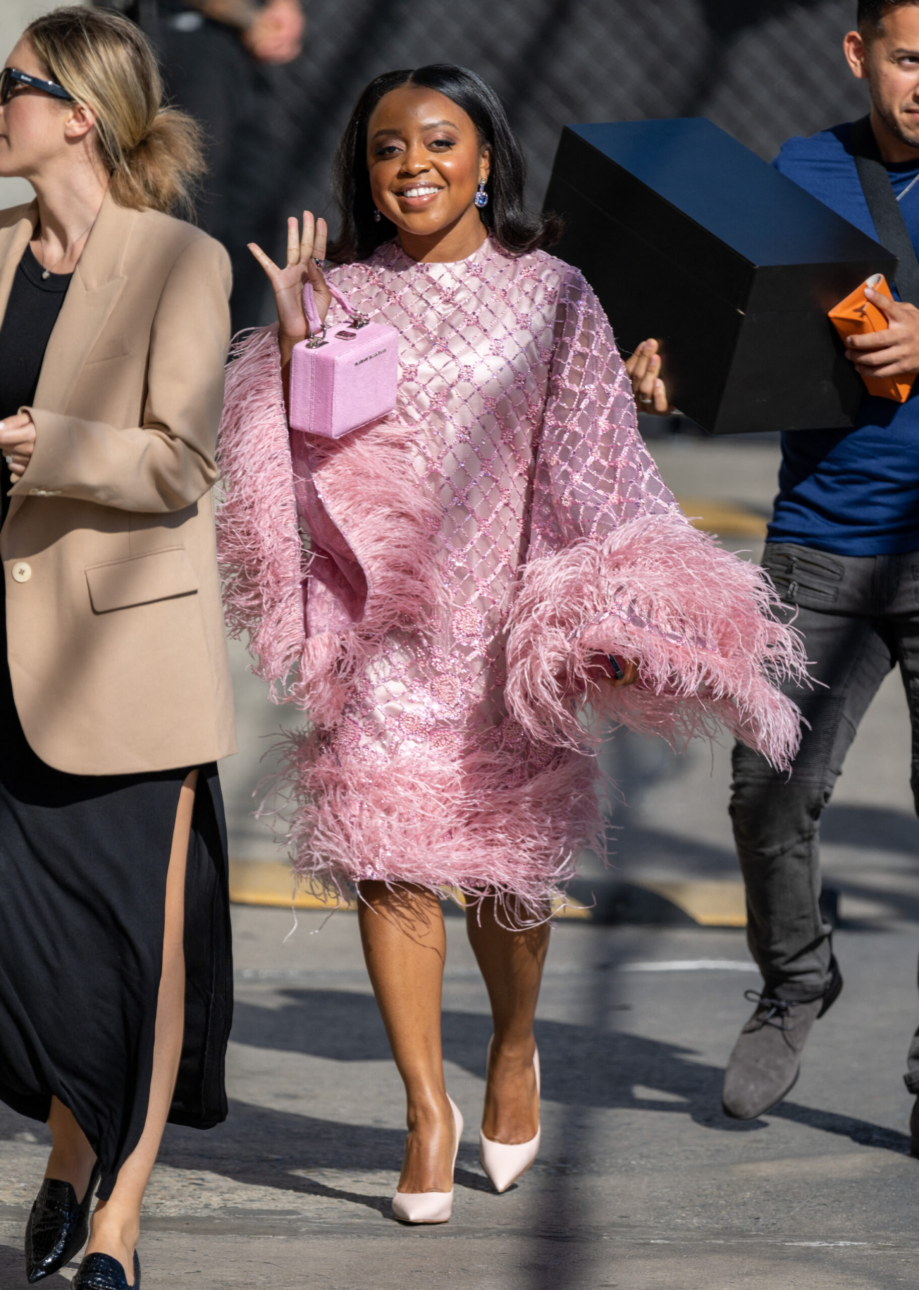 Quinta Brunson is seen at "Jimmy Kimmel Live" in Los Angeles,