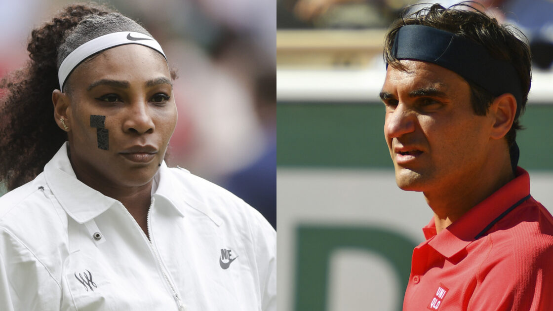Portraits of Serena Williams and Roger Federer