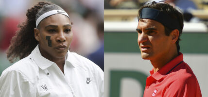 Portraits of Serena Williams and Roger Federer