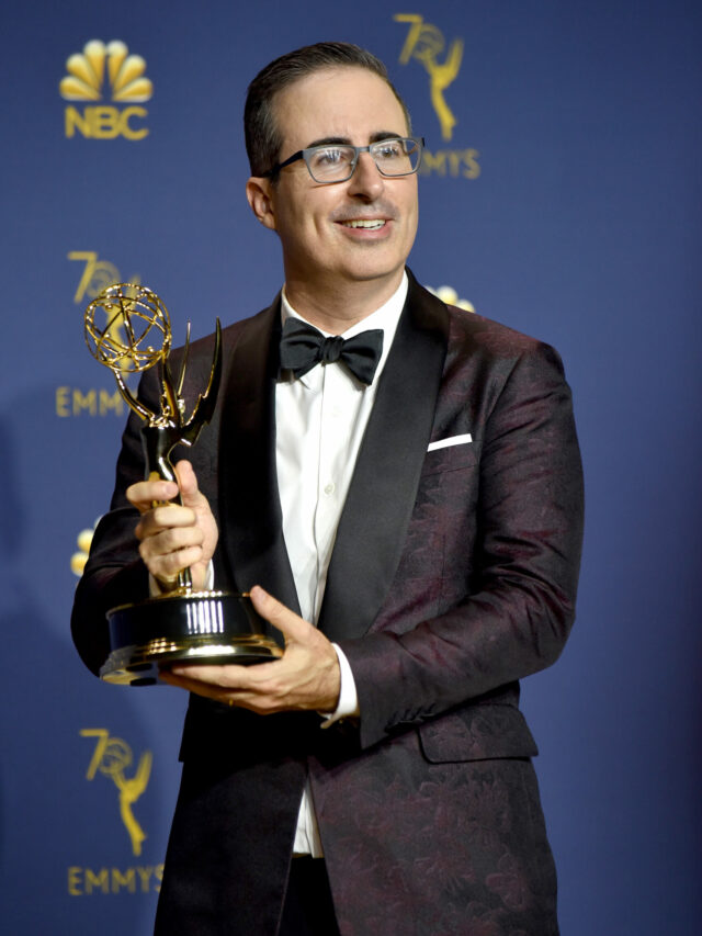 John Oliver wins award at the 70th Primetime Emmy Awards in Los Angeles