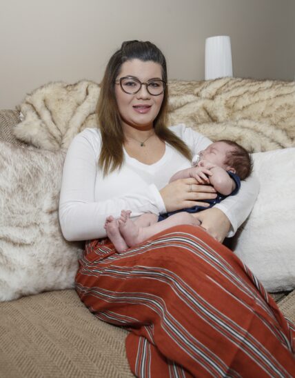 Amber Portwood with her baby James in Indianapolis